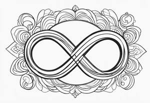 Words “Even If” and infinity symbol tattoo idea