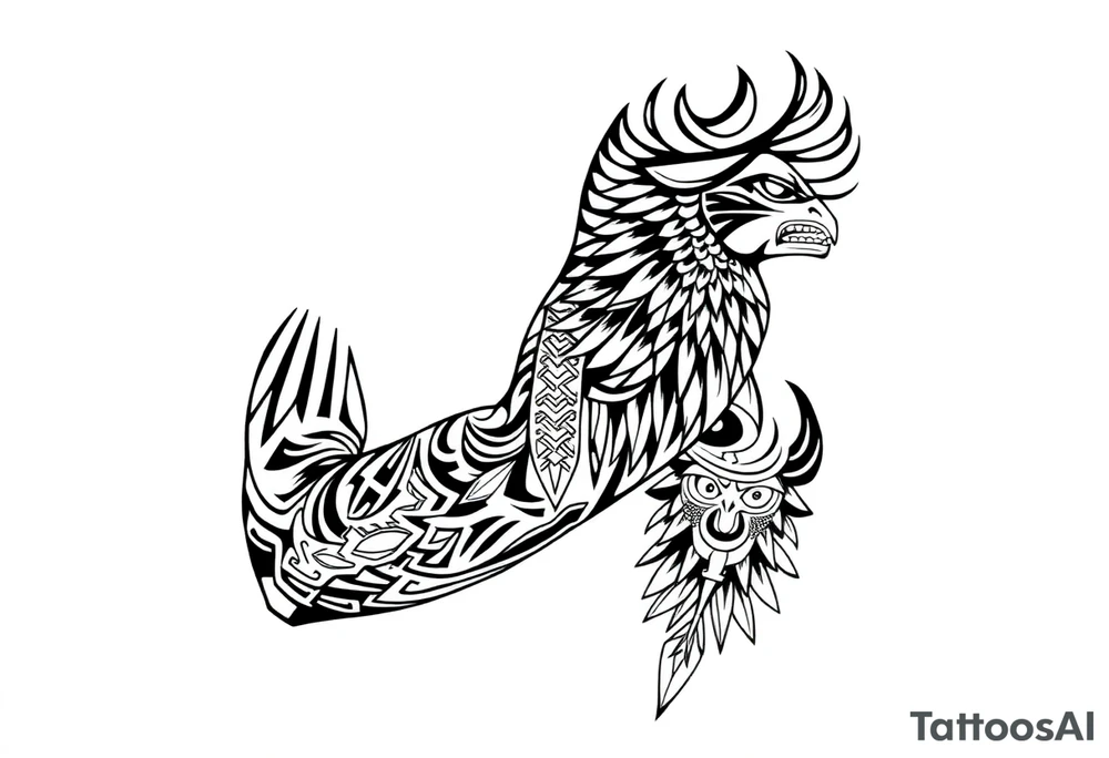 Egyptian theme . Add more elements. I have Egyptian symbols also so I want to connect them tattoo idea