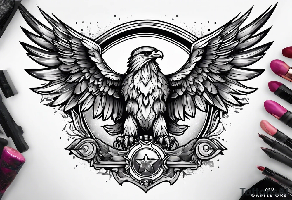 a halo over wings tattoo idea