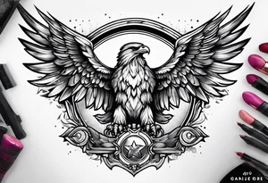 a halo over wings tattoo idea