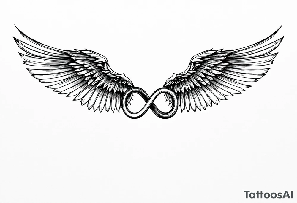 Infinity loop with suggested wings tattoo idea