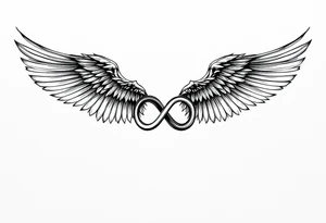 Infinity loop with suggested wings tattoo idea