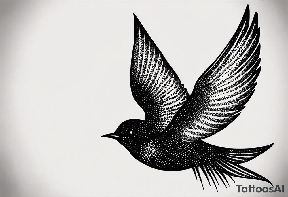 Design a forearm tattoo featuring a minimalist swallows in flight, symbolizing freedom and new beginnings tattoo idea