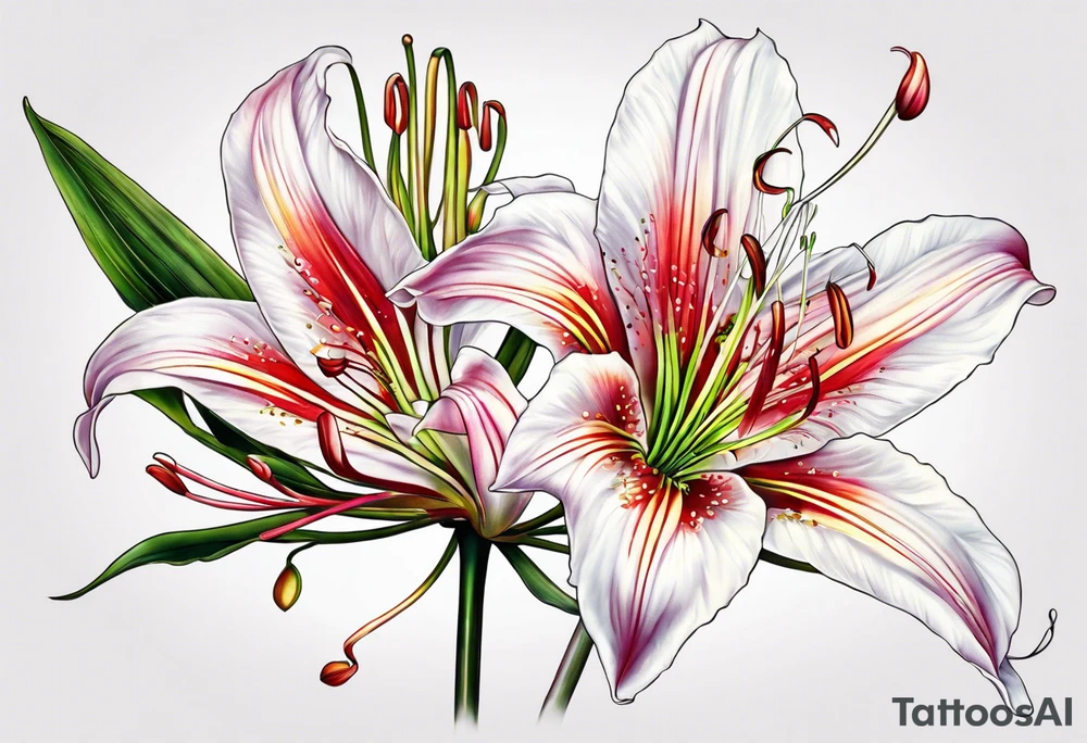spider lily tattoo idea