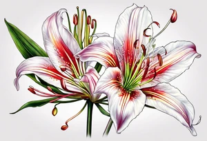 spider lily tattoo idea