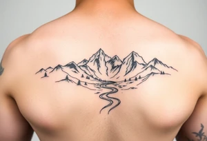 Lands and animals based on the Earth children’s series of books incorporating Neolithic people Arctic tundra mountains and a river tattoo idea