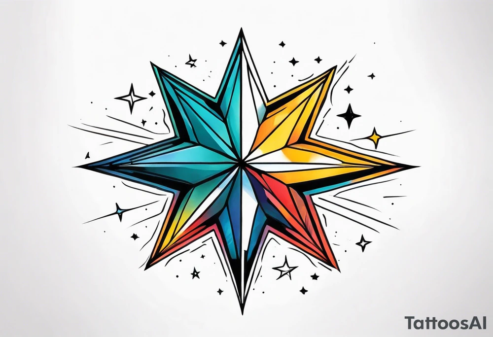 A star in the sky tattoo idea