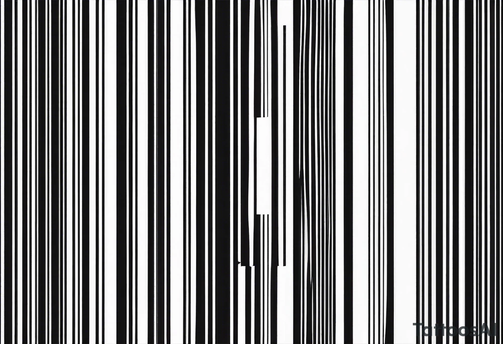 Happiness into a barcode tattoo idea