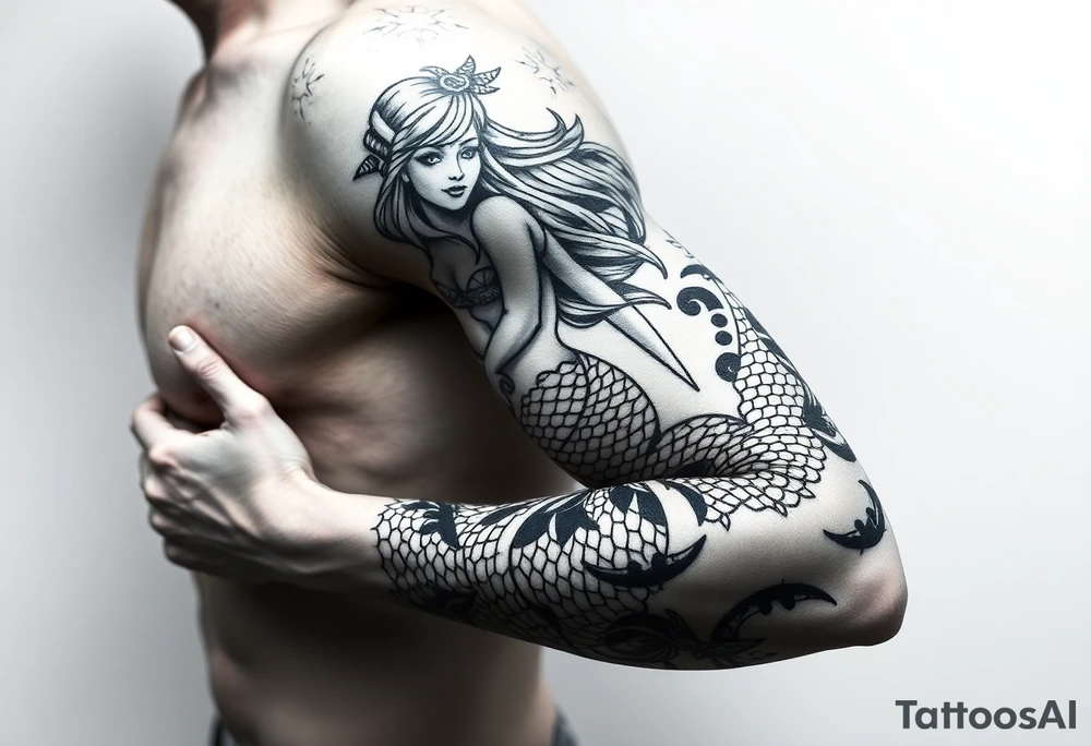 mermaid tattoo idea