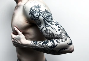 mermaid tattoo idea