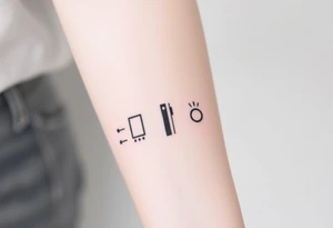play , pause , stop , rewind tattoo idea