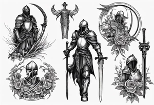 Knight withe the scythe tattoo idea