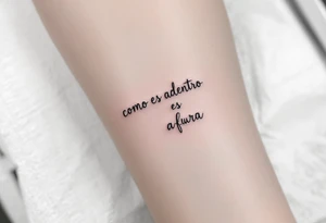 como es adentro es afuera tattoo idea