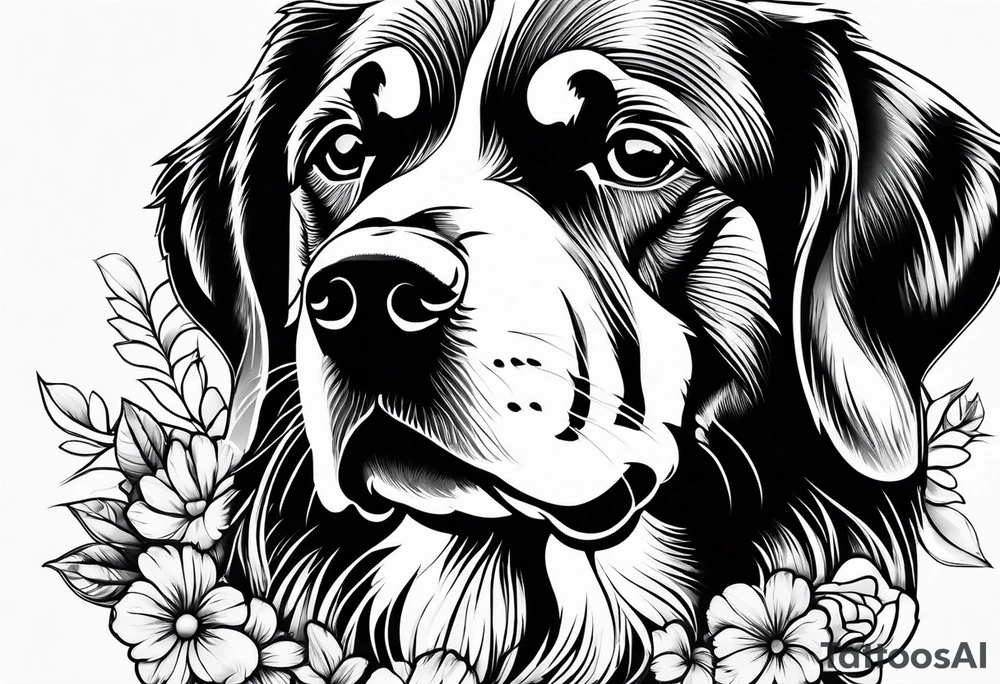 dog paw tattoo idea