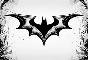 New batman symbol, grunge, tattoo idea