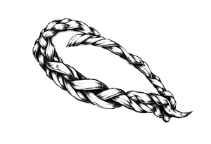 Armband tattoo of a single braided torc-style overgrown Celtic knot tattoo idea