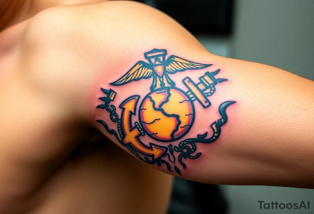 Marine corps
Operation Iraqi freedom tattoo idea