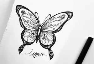 Uma borboleta delicada tattoo idea