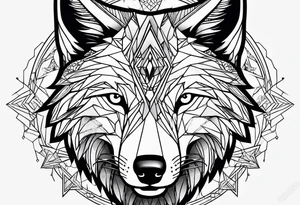 a head of a wolf tattoo idea