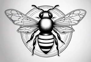 a more abstract bee tattoo idea