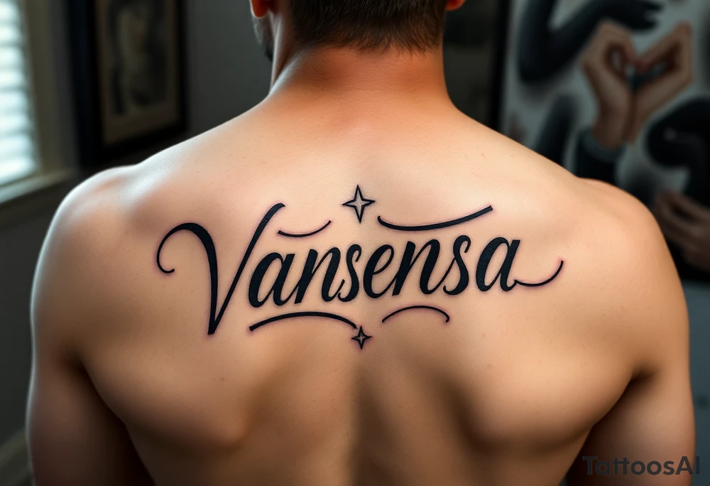 Name Vanessa tattoo idea