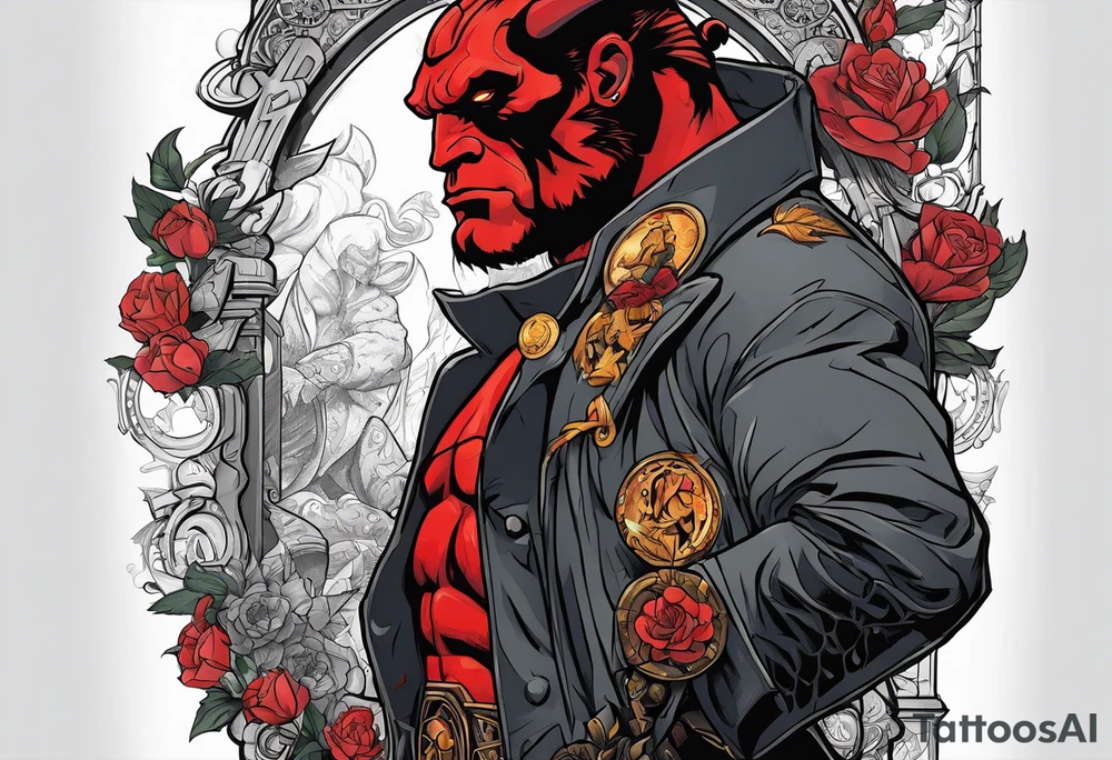 hellboy flash tattoo tattoo idea