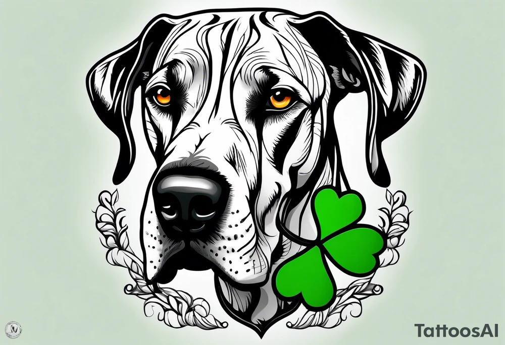 Shamrock, Great Dane tattoo idea