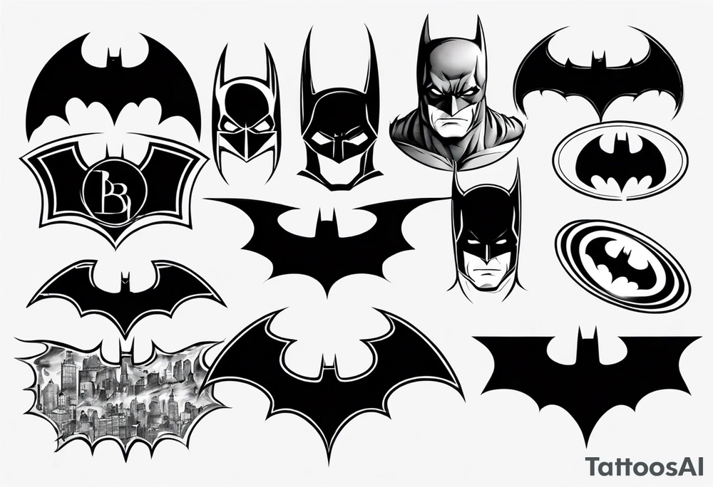 batman gotham sleeve tattoo idea
