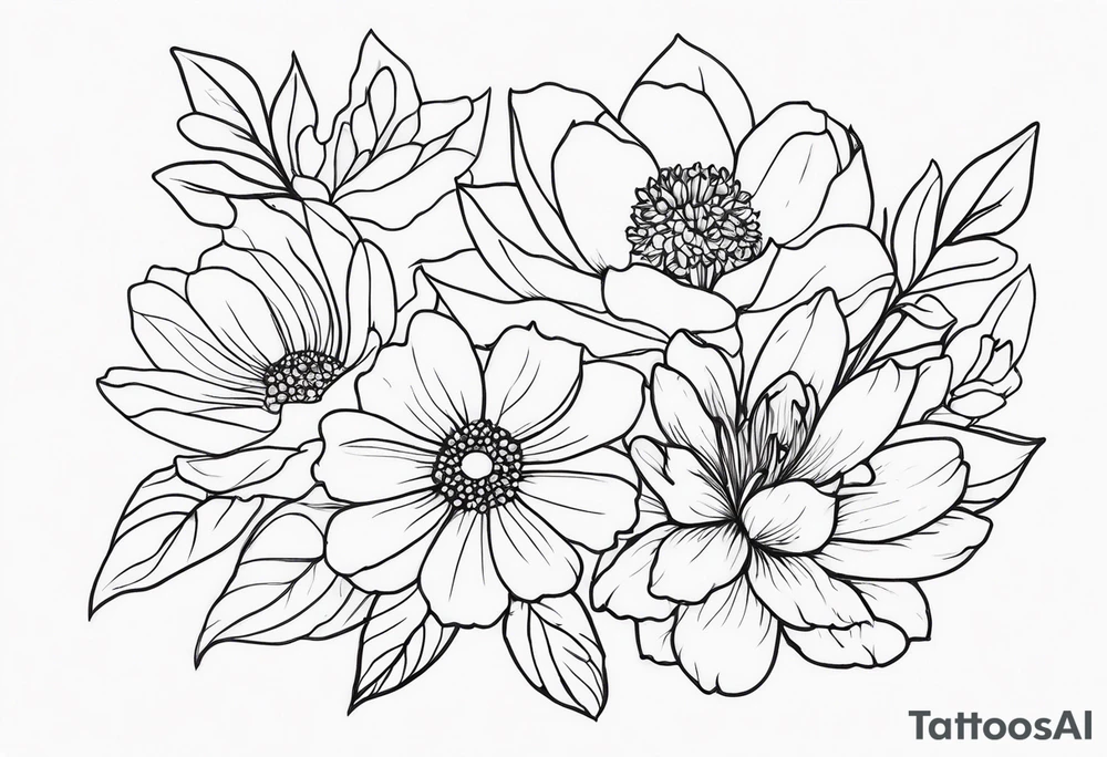 birth flowers january tattoo idea