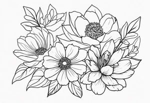 birth flowers january tattoo idea