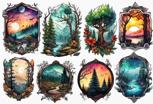 Woods nature tattoo idea