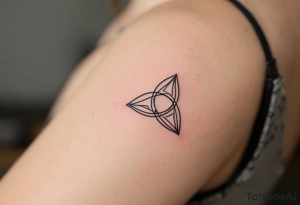 A minimalist black ink triquetra, tattoo idea