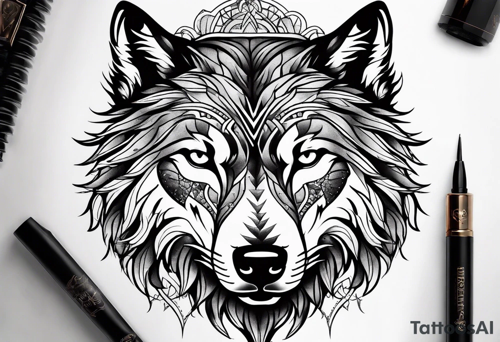 Wolf tattoo idea