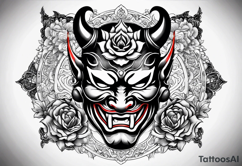 Hannya mask tattoo idea