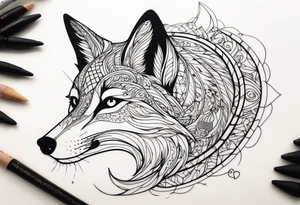 a mystical fox tattoo idea