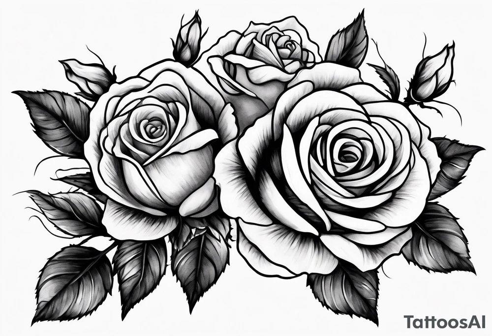 Tiny roses on shoulders tattoo idea