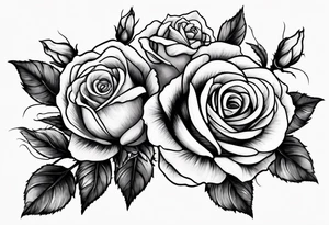 Tiny roses on shoulders tattoo idea