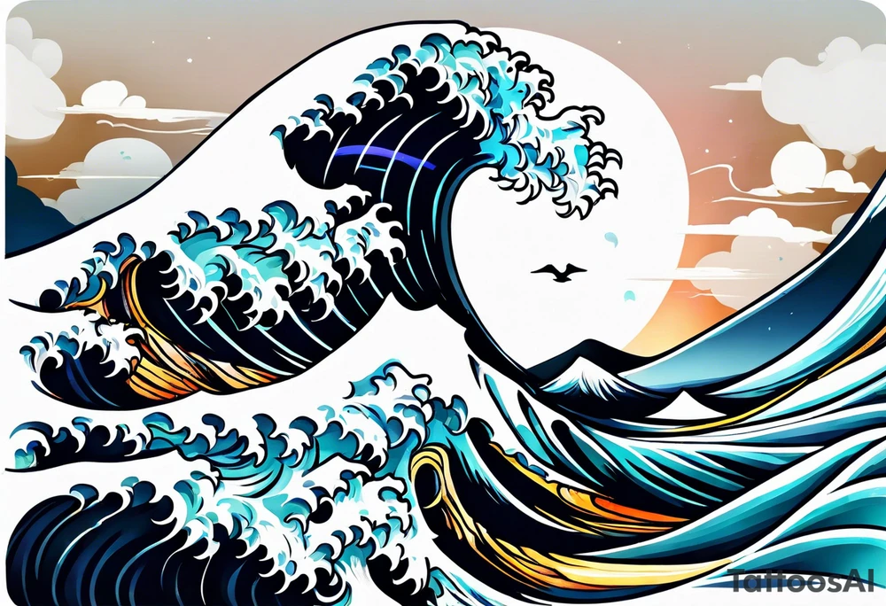 waves tattoo idea