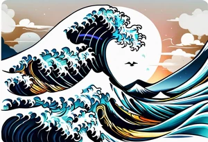 waves tattoo idea