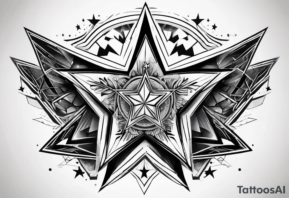 Star shape tattoo idea
