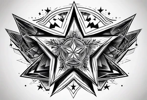 Star shape tattoo idea
