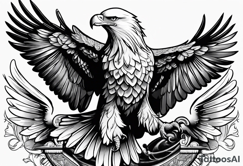 Eagle and a White Dove tattoo idea