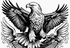 Eagle and a White Dove tattoo idea