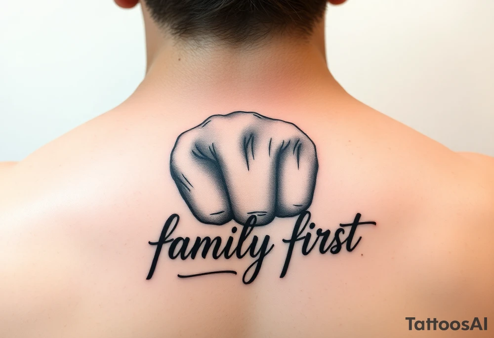 “family first”, mental health struggle, cancer astrological sign, closed fist tattoo idea