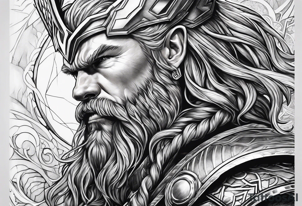 Thor kämpft gegen schlange tattoo idea