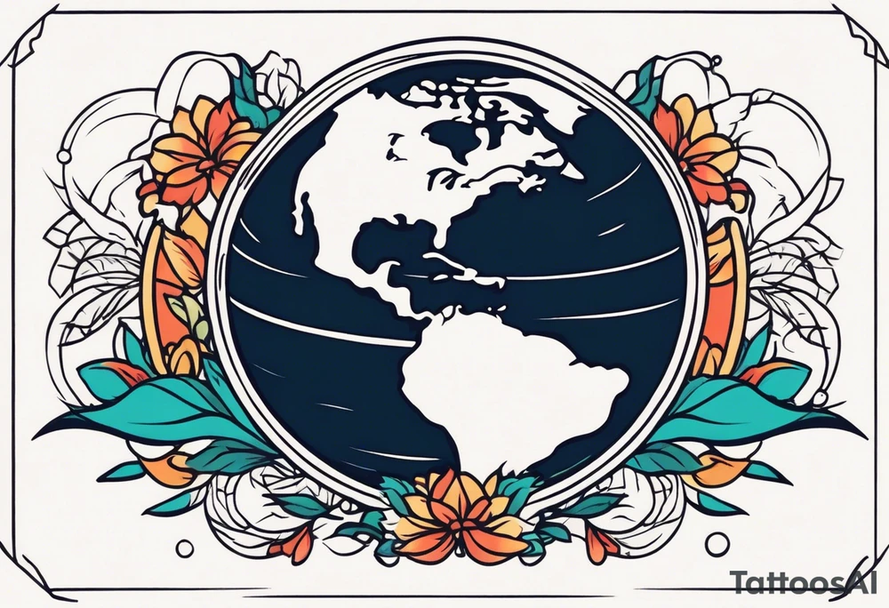 earth



old school vintage simple traditional design 



bold color simple tattoo idea