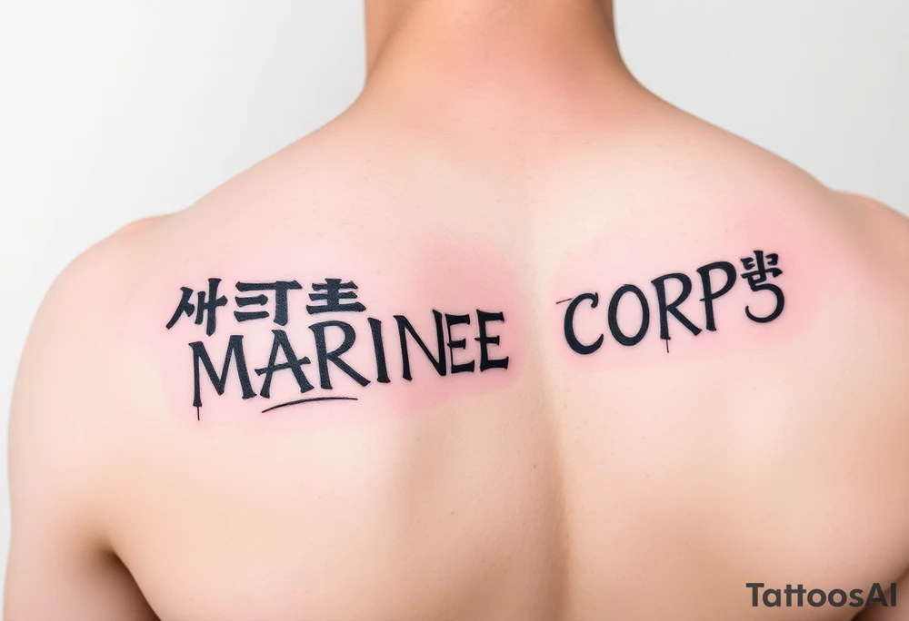 Republic of Korea
                Marine Corps
lettering to left arm tattoo idea