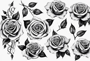 men’s arm sleeve, roses, polish man tattoo idea