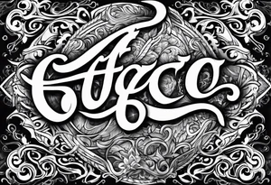 The word “fuego” in cursive with flames around it. tattoo idea
