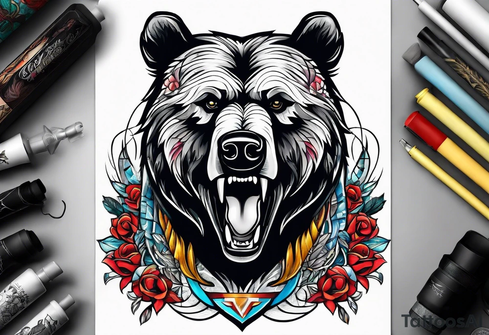 Dancing bear tattoo idea